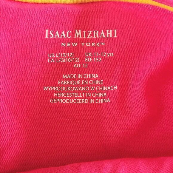 Isaac Mizrahi NWT Girls Pink Ruffle Blouse – Floral Embroidered Top Size L - Picture 9 of 12
